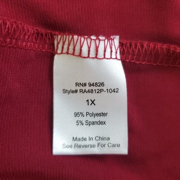 NEW Tempted Plus Size Maroon Beaded Tank - Picture 8 of 8